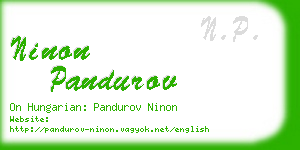 ninon pandurov business card